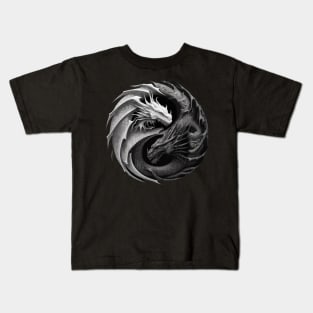 Dragons Yin Yang Symbol Kids T-Shirt